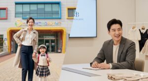 N잡 창업 아이디어인 등원룩 큐레이터의 성공. 엄마와 아이는 패션에 만족하고, 큐레이터는 브랜드와 협업하며 성공한 모습.