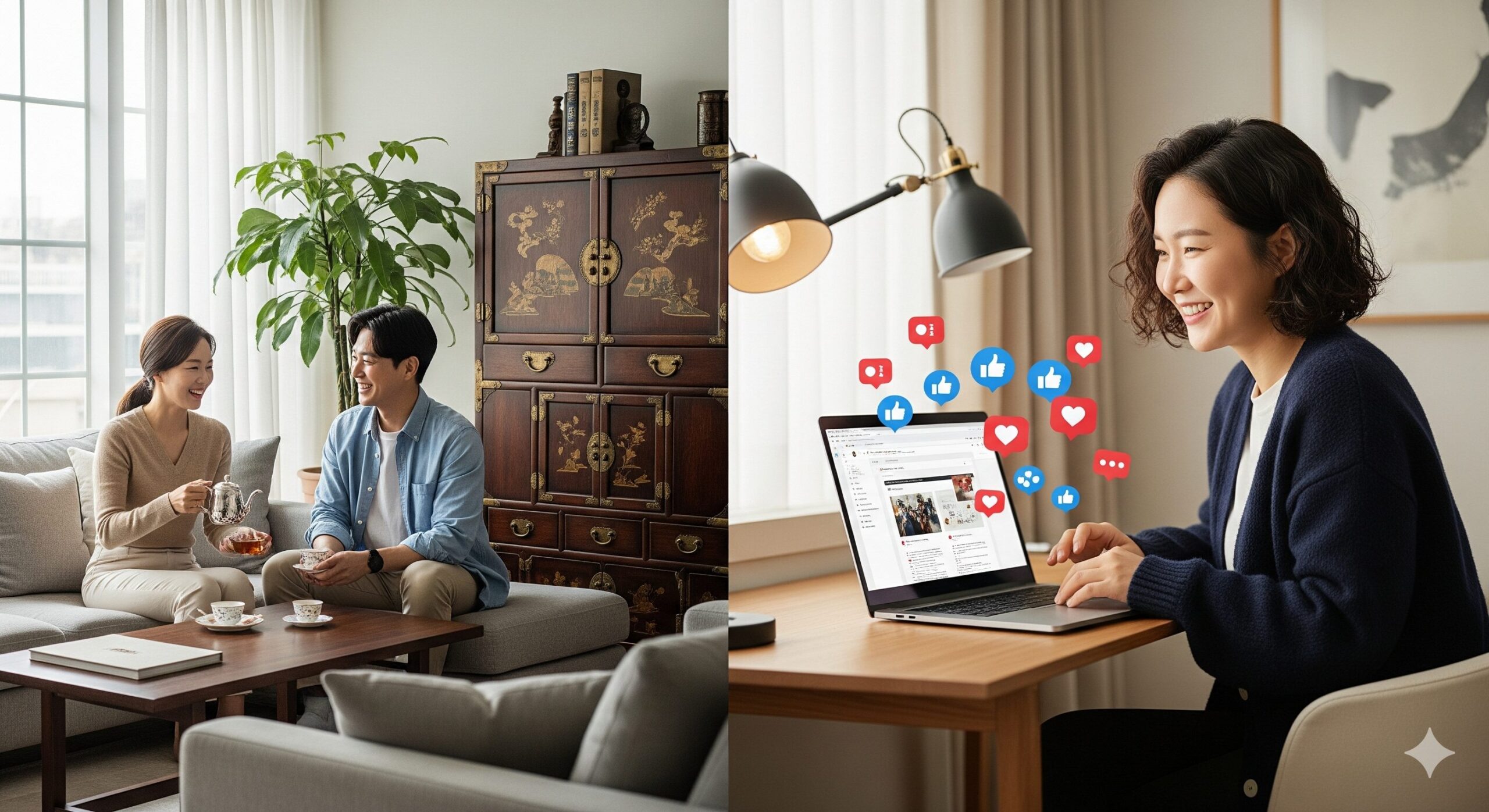 부자 공간 철학 N잡 창업 아이디어, 조화로운 공간에서 만족하는 고객과 성공한 콘텐츠 전문가.