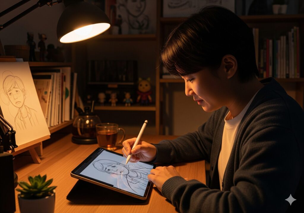 N잡을 준비하는 한국인 크리에이터가 자신의 경험을 바탕으로 세상에 없던 새로운 감성 캐릭터를 창작하는 과정.