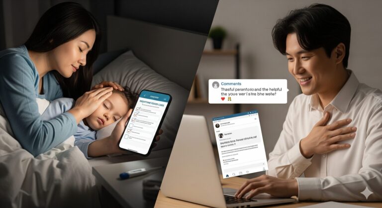 소아 응급정보 블로그 덕분에 침착하게 아이를 돌보는 부모와, 감사의 댓글을 읽으며 보람을 느끼는 창업가