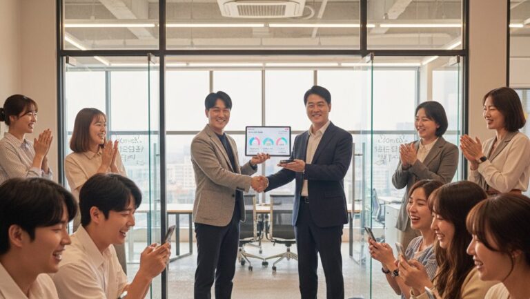 방송 콘텐츠 디지털 마케팅 N잡 창업 아이디어를 통해 팬들과 방송사 모두가 만족하는 성공적인 결과를 이룬 모습.