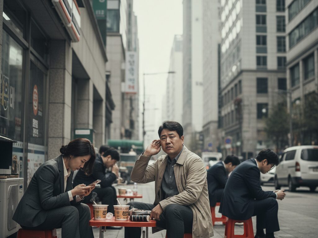 비싼 점심값 때문에 편의점 음식으로 식사를 해결하며 스트레스받는 직장인