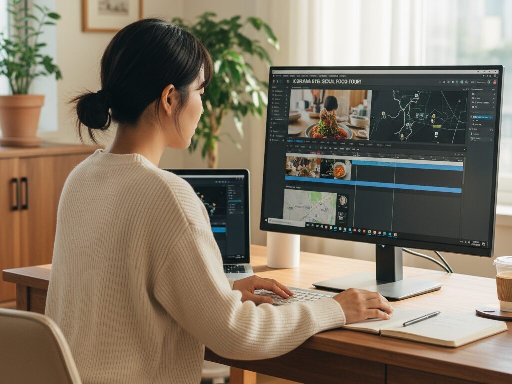 K-드라마, 레시피, 여행 정보를 연결하는 롱폼 유튜브 영상을 전문적으로 편집 중인 한국인 콘텐츠 크리에이터.