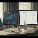 N잡 창업 아이디어 성공 모습. 통합 구독 플랫폼 덕분에 포털 종속에서 벗어나 높은 수익을 얻는 한국인 창작자들과, 자신이 구축한 B2B SaaS의 성공에 만족하는 한국인 운영자.